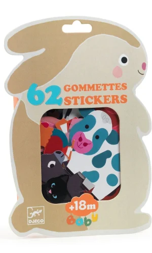 Set de 62 de stickere reutilizabile „Animale de la fermă” — Djeco