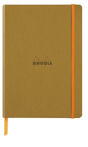 Carnet Rhodiarama A5 auriu