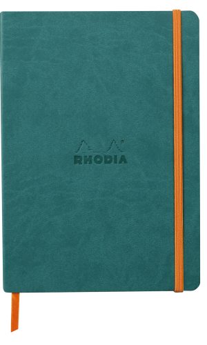 Carnet Rhodiarama A5 peacock